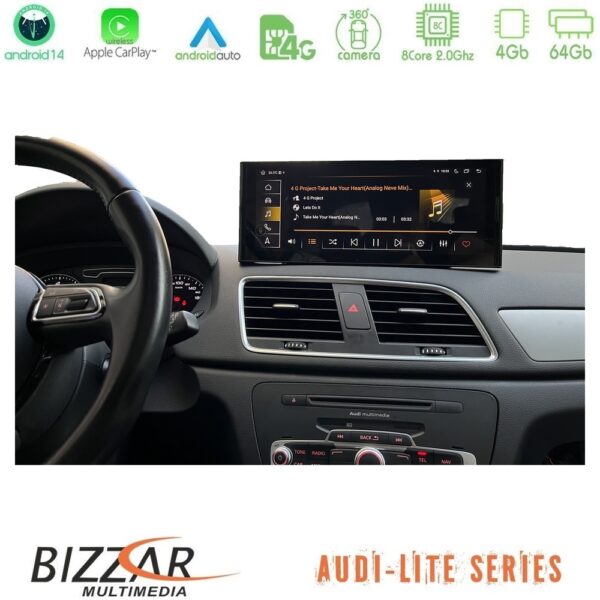 Bizzar Lite Series Audi Q3 (8U) 2011-2018 Android14 8Core (4+64GB) Navigation Multimedia 10.25" - Image 2