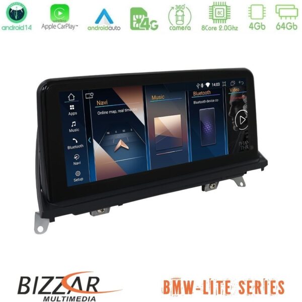 Bizzar Lite Series BMW X5 & X6 2007-2010 Android14 8Core (4+64GB) Navigation Multimedia 10.25" - Image 2