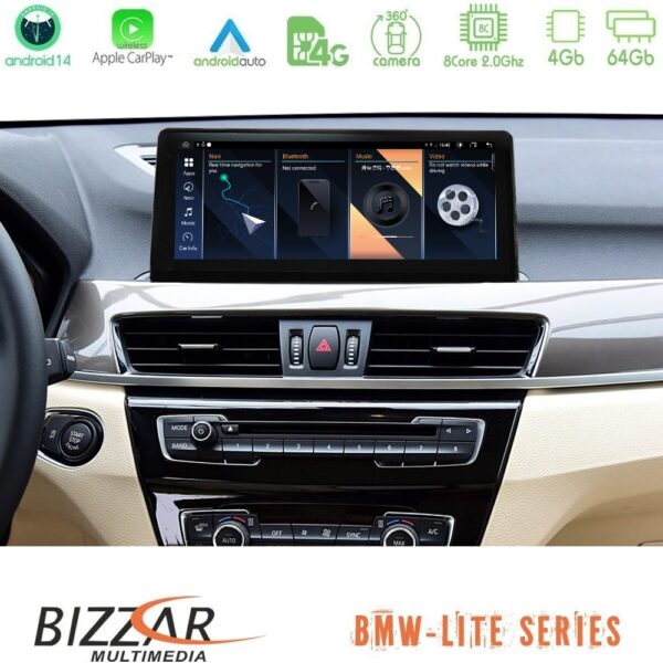 Bizzar Lite Series BMW X1 F48 & Χ2 F39 2017-2022 Android14 8Core (4+64GB) Navigation Multimedia 10.25" - Image 2