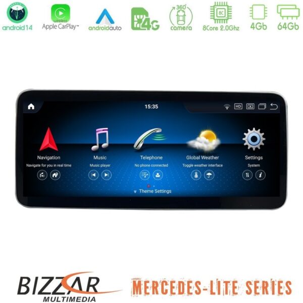 Bizzar Lite Series Mercedes E Class Coupe NTG4.0 (C207) Android14 8Core (4+64GB) Navigation Multimedia 10.25" - Image 1