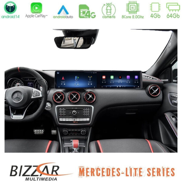Bizzar Lite Series Dual Screen Mercedes A Class NTG5 Android14 8Core (4+64GB) Navigation Multimedia 24,6" - Image 1
