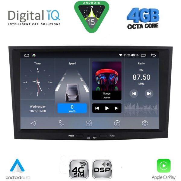 DIGITAL IQ BLG 418BL_CPA (8" DECK) MULTIMEDIA SYSTEM for OPEL ALL mod. 2004-2014 (BLACK) - Image 1