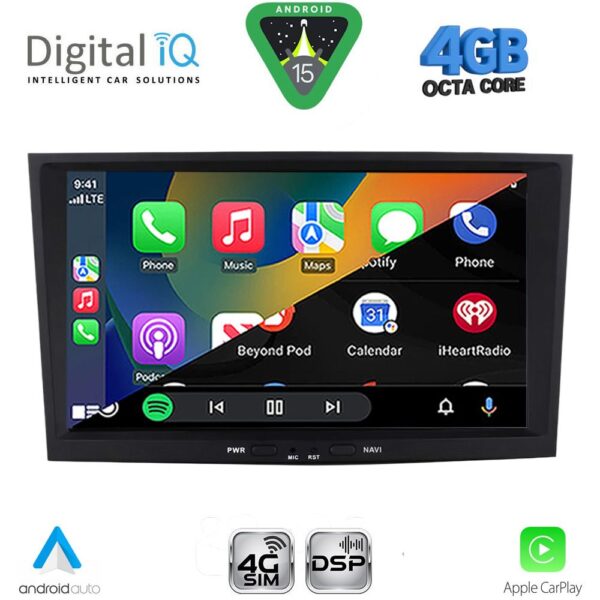 DIGITAL IQ BLG 418BL_CPA (8" DECK) MULTIMEDIA SYSTEM for OPEL ALL mod. 2004-2014 (BLACK) - Image 2
