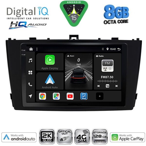 DIGITAL IQ BXK 20705BL_CPAA (9inc) MULTIMEDIA TABLET for TOYOTA AVENSIS (T27) mod. 2009-2015 (BLACK) - Image 1