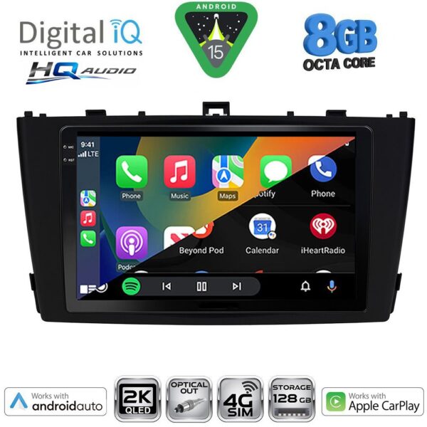 DIGITAL IQ BXK 20705BL_CPAA (9inc) MULTIMEDIA TABLET for TOYOTA AVENSIS (T27) mod. 2009-2015 (BLACK) - Image 2