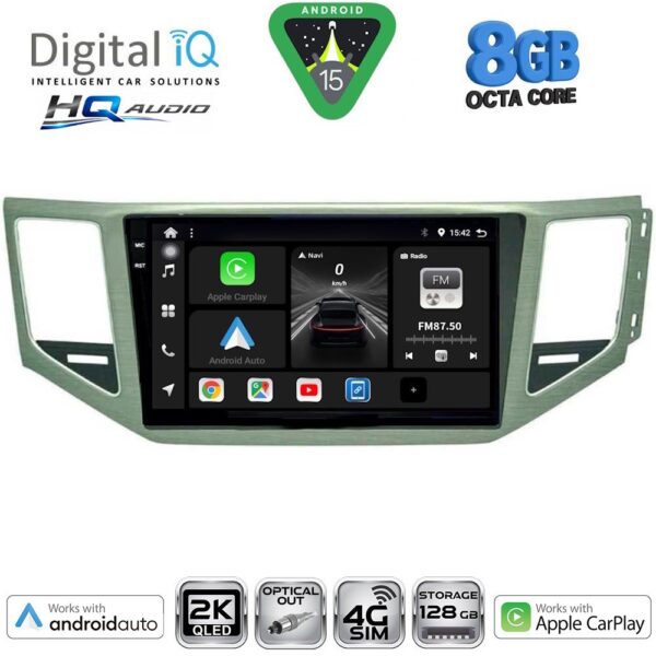 DIGITAL IQ BXK 20745SL_CPAA (10inc) MULTIMEDIA TABLET for VW GOLF SPORTSVAN mod. 2014-2021 (SILVER) - Image 1