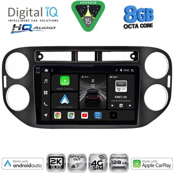 DIGITAL IQ BXK 20760BL_CPAA (9inc) MULTIMEDIA TABLET for VW TIGUAN mod. 2011-2016 (BLACK) - Image 1