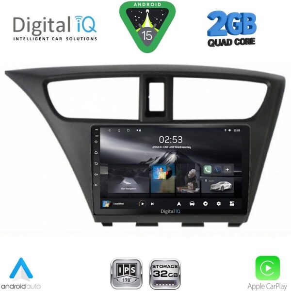 DIGITAL IQ RSD 1190_CPA (9inc) MULTIMEDIA TABLET for HONDA CIVIC  mod. 2012-2016 - Image 1