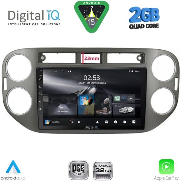 DIGITAL IQ RSD 1760GR_CPA (9inc) MULTIMEDIA TABLET for VW TIGUAN mod. 2011-2016 (GREY) - Image 1