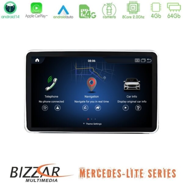 Bizzar Lite Series Mercedes ML/GL Class (X166) NTG4.5 Android14 8Core (4+64GB) Navigation Multimedia 9" - Image 1