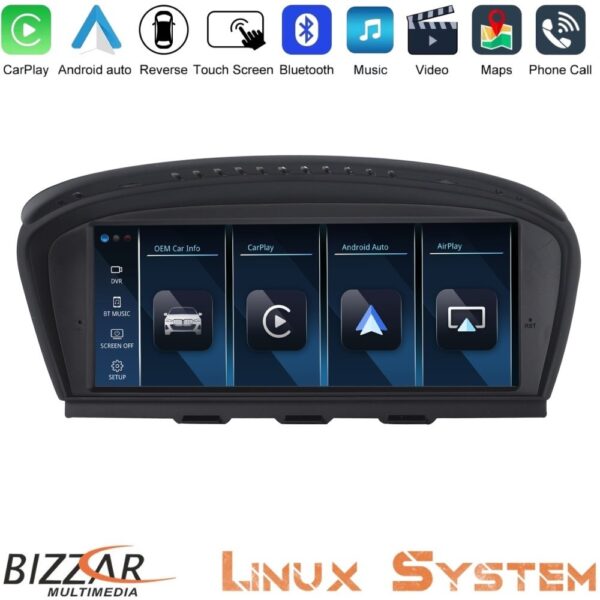 Bizzar BMW 3er/5er/6er (E90/E60/E63) Linux Apple CarPlay | Android Auto screen 8.8" HD Anti-reflection - Image 1