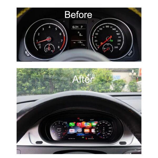 Bizzar Digital Cluster VW PASSAT B6/B7 Digital HD LCD Instrument Cluster 10.25" με Carplay | HDMI in - Image 2