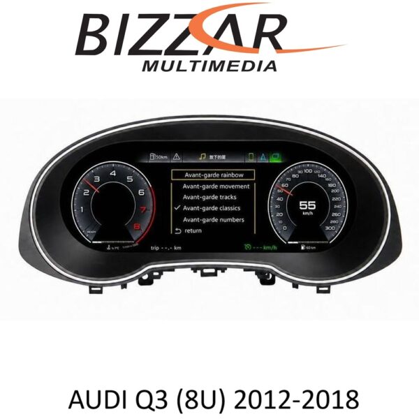 Bizzar Digital Cluster AUDI Q3 (8U) 2012-2018 Digital HD LCD Instrument Cluster 12.3" με Carplay | HDMI in - Image 1