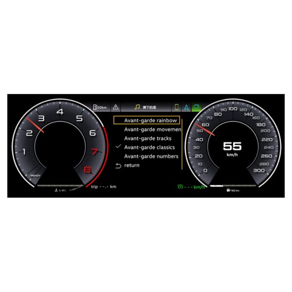 Bizzar Digital Cluster AUDI A4 (B8.5) 2013-2016 Digital HD LCD Instrument Cluster 12.3" με Carplay | HDMI in - Image 8