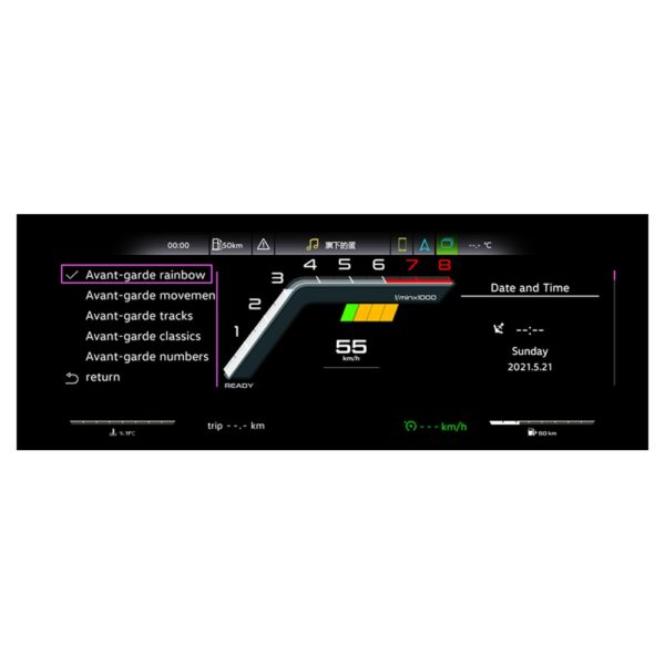 Bizzar Digital Cluster AUDI A4 (B8.5) 2013-2016 Digital HD LCD Instrument Cluster 12.3" με Carplay | HDMI in - Image 7