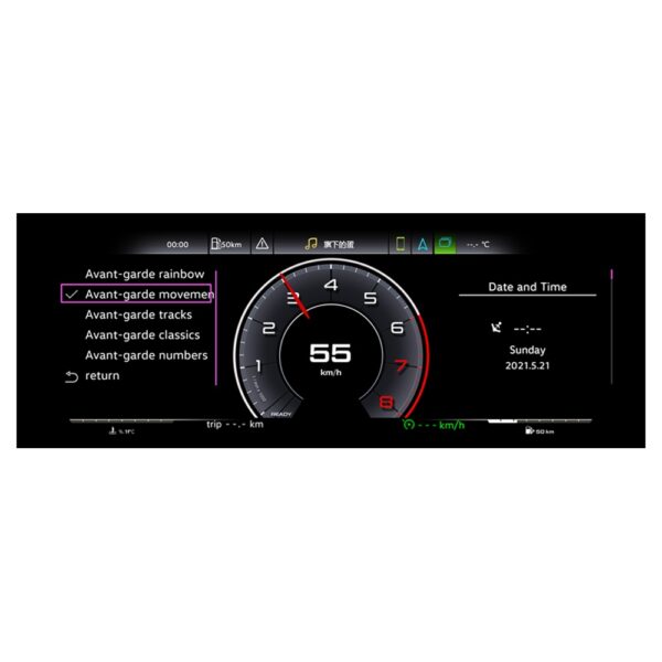 Bizzar Digital Cluster AUDI A4 (B8.5) 2013-2016 Digital HD LCD Instrument Cluster 12.3" με Carplay | HDMI in - Image 6
