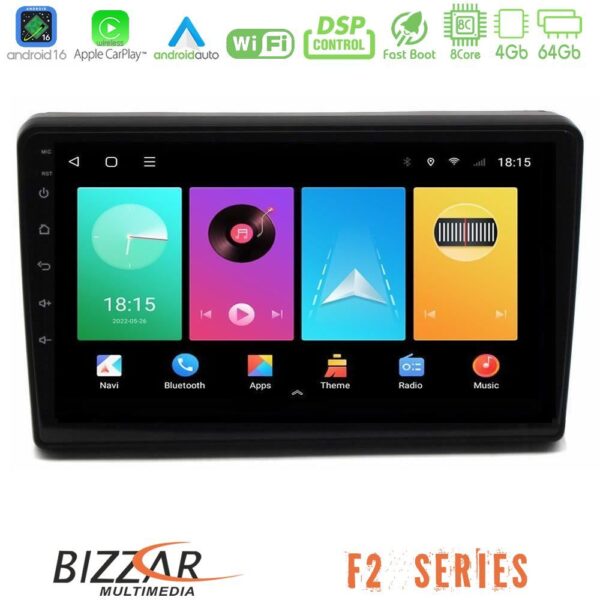 Bizzar F2 Series 8Core Android16 4+64GB Citroen C5 2008-2019 Navigation Multimedia Tablet 10" - Image 1