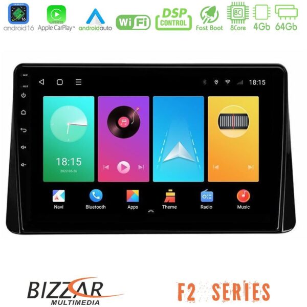 Bizzar F2 Series 8Core Android16 4+64GB Mitsubishi Eclipse Cross 2018-2023 Navigation Multimedia Tablet 10" - Image 1