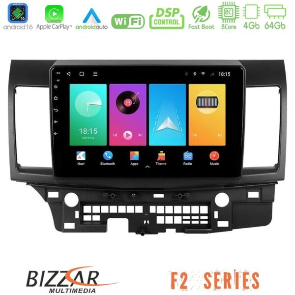 Bizzar F2 Series 8Core Android16 4+64GB Mitsubishi Lancer 2008 – 2015 Navigation Multimedia Tablet 10" - Image 1