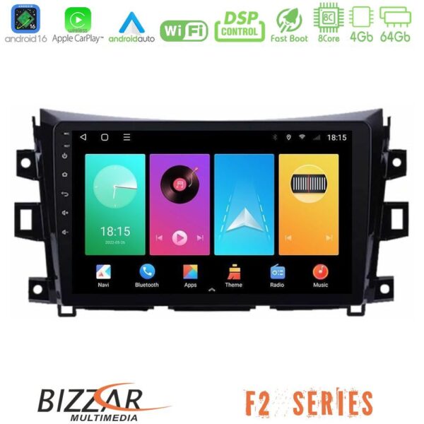 Bizzar F2 Series 8Core Android16 4+64GB Nissan Navara NP300 Navigation Multimedia Tablet 9" - Image 1