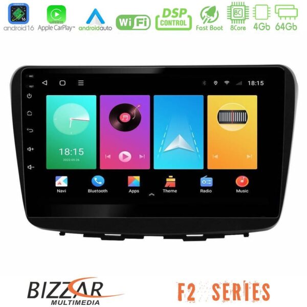 Bizzar F2 Series 8Core Android16 4+64GB Suzuki Baleno 2016-2021 Navigation Multimedia Tablet 9" - Image 1