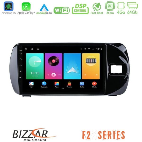 Bizzar F2 Series 8Core Android16 4+64GB Toyota Yaris (Vitz) 2015-2020 RHD Navigation Multimedia Tablet 9" - Image 1