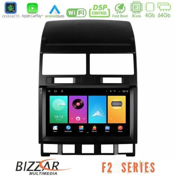 Bizzar F2 Series 8Core Android16 4+64GB  VW Touareg 2002 – 2010 Navigation Multimedia Tablet 9" - Image 1