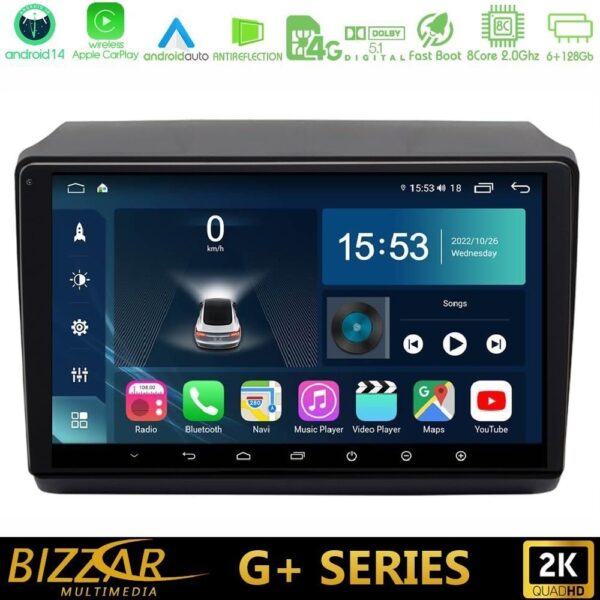 Bizzar G+ Series Fiat Ducato/Citroen Jumper/Peugeot 8core Android14 6+128GB Navigation Multimedia Tablet 9" - Image 1