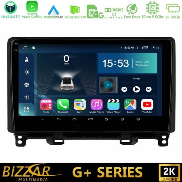 Bizzar G+ Series Honda Jazz RHD 2021-2025 8core Android14 6+128GB Navigation Multimedia Tablet 10" - Image 1