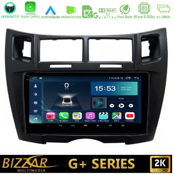 Bizzar G+ Series Toyota Yaris 8core Android14 6+128GB Navigation Multimedia Tablet 9" (Μαύρο Χρώμα) - Image 1