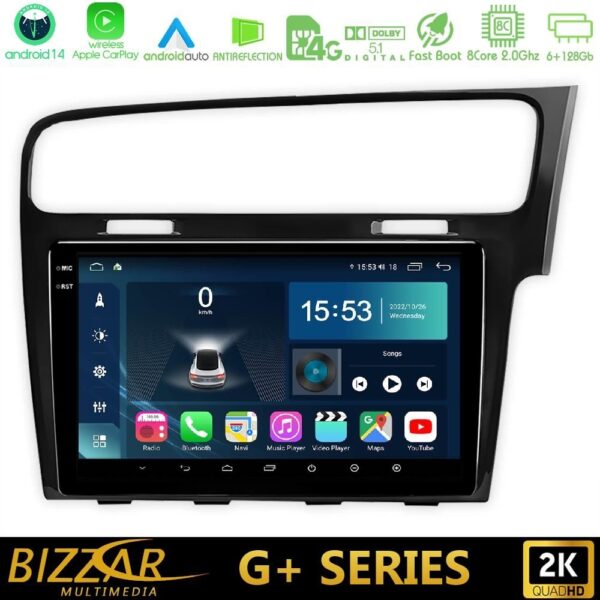 Bizzar G+ Series VW GOLF 7 RHD 8core Android14 6+128GB Navigation Multimedia Tablet 10" - Image 1