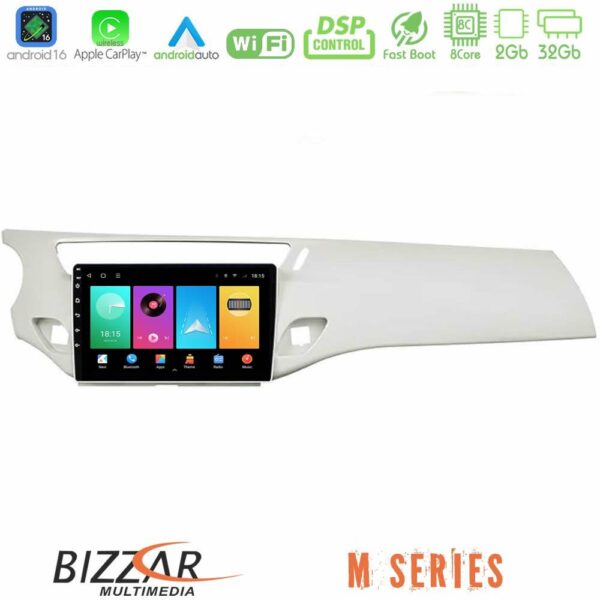 Bizzar M Series 8Core Android16 2+32GB  Citroen C3 2009-2016 Navigation Multimedia Tablet 9"    (Άσπρο) - Image 1