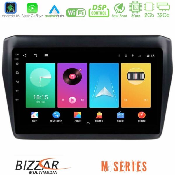 Bizzar M Series 8Core Android16 2+32GB  Suzuki Swift 2017-2023 Navigation Multimedia Tablet 9" - Image 1