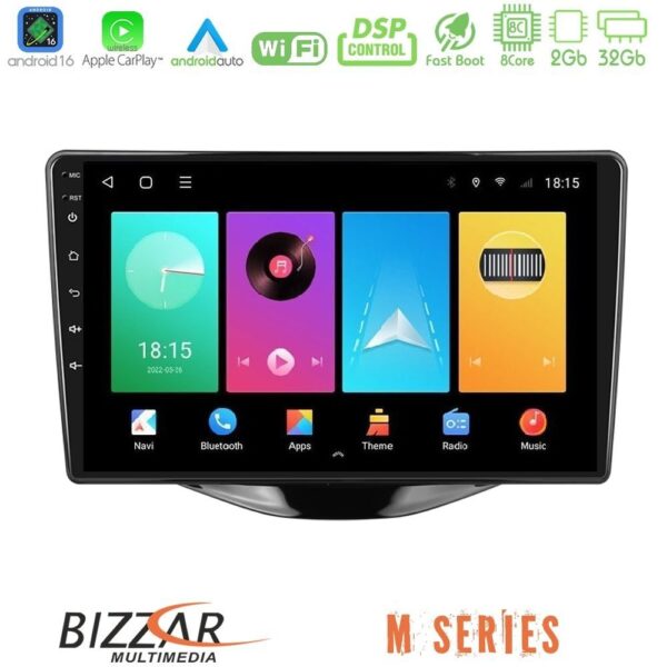 Bizzar M Series 8Core Android16 2+32GB  Toyota Aygo | Citroen C1 | Peugeot 108 Navigation Multimedia Tablet 9" - Image 1