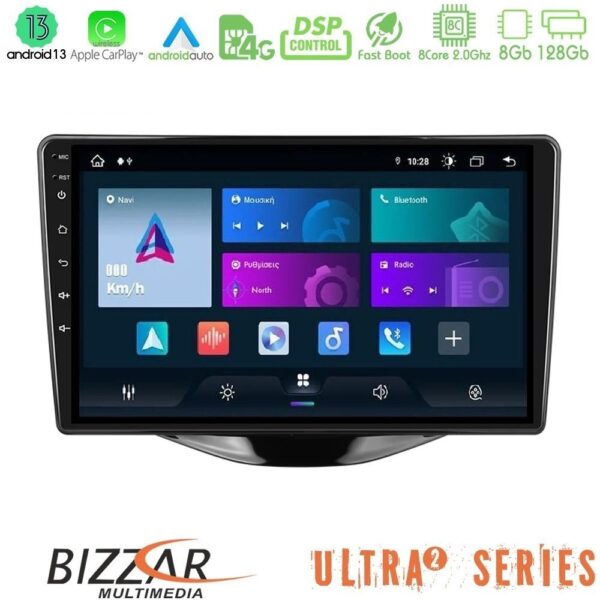Bizzar Ultra Series Toyota Aygo | Citroen C1 | Peugeot 108 8core Android13 8+128GB Navigation Multimedia Tablet 9" - Image 1