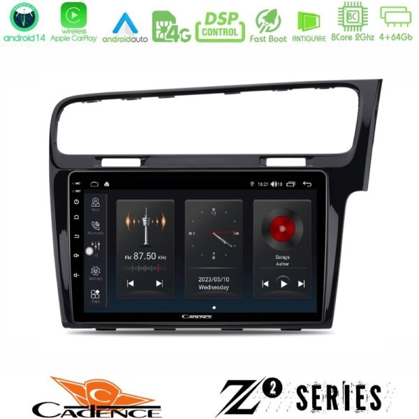 Cadence Z2 Series 8Core Android14 4+64GB VW GOLF 7 RHD Navigation Multimedia Tablet 10" Με Carplay & Android Auto - Image 1