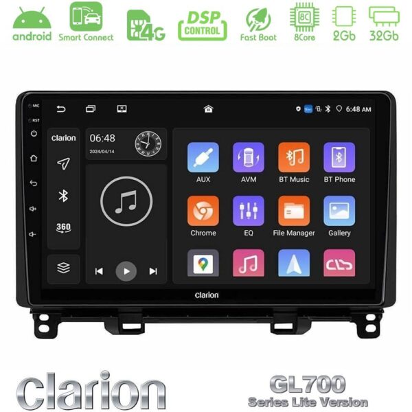 Clarion GL700 Lite Series 8Core Android ClarionOS 2+32GB Honda Jazz 2021-2025 Navigation Multimedia Tablet 9" Με Carplay & Android Auto - Image 1