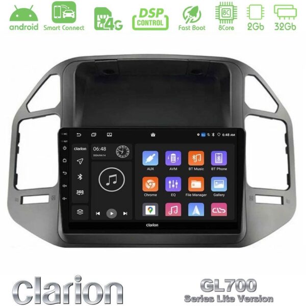 Clarion GL700 Lite Series 8Core Android ClarionOS 2+32GB Mitsubishi Pajero 2002-2006 Navigation Multimedia Tablet 9" Με Carplay & Android Auto - Image 1
