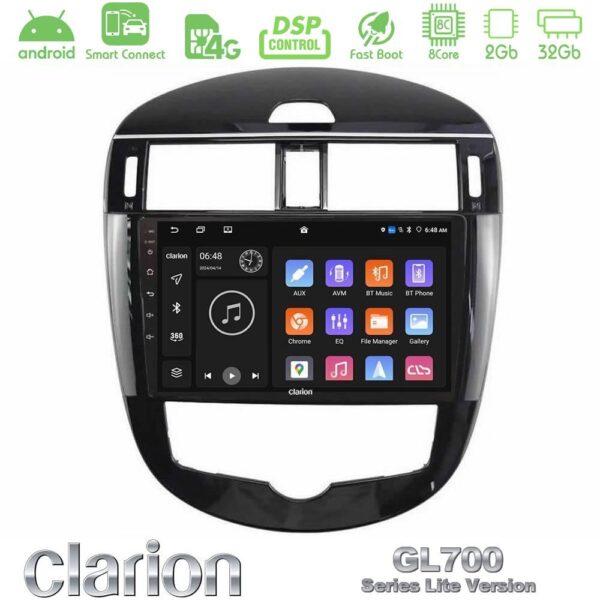 Clarion GL700 Lite Series 8Core Android ClarionOS 2+32GB Nissan Pulsar 2015-2018 Navigation Multimedia Tablet 9" Με Carplay & Android Auto - Image 1