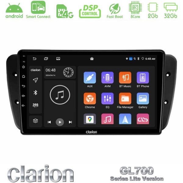 Clarion GL700 Lite Series 8Core Android ClarionOS 2+32GB Seat Ibiza 2008-2012 Navigation Multimedia Tablet 9" Με Carplay & Android Auto - Image 1