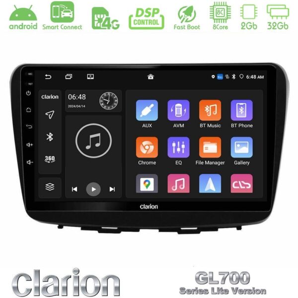 Clarion GL700 Lite Series 8Core Android ClarionOS 2+32GB Suzuki Baleno 2016-2021 Navigation Multimedia Tablet 9" Με Carplay & Android Auto - Image 1