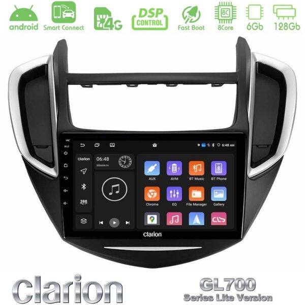Clarion GL700 Lite Series 8Core Android ClarionOS 6+128GB Chevrolet Trax 2013-2020 Navigation Multimedia Tablet 9" Με Carplay & Android Auto - Image 1