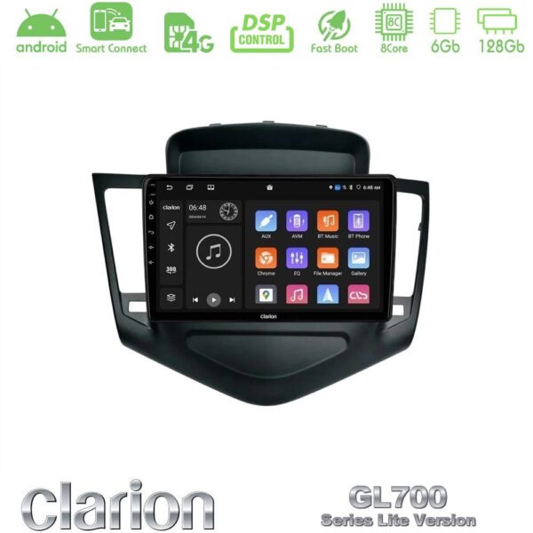 Clarion GL700 Lite Series 8Core Android ClarionOS 6+128GB Chevrolet Cruze 2009-2012 Navigation Multimedia Tablet 9" Με Carplay & Android Auto - Image 1