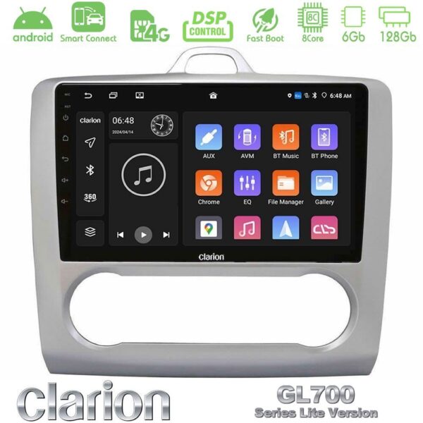 Clarion GL700 Lite Series 8Core Android ClarionOS 6+128GB Ford Focus Auto AC Navigation Multimedia Tablet 9" Με Carplay & Android Auto - Image 1