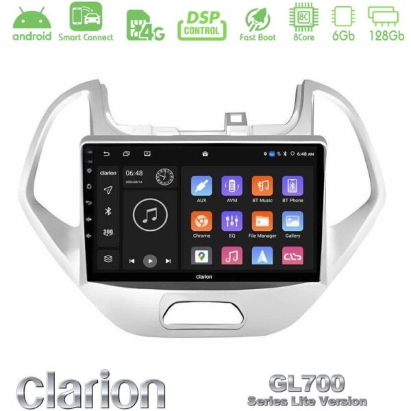 Clarion GL700 Lite Series 8Core Android ClarionOS 6+128GB Ford KA 2016-2020 Navigation Multimedia Tablet 9" Με Carplay & Android Auto - Image 1