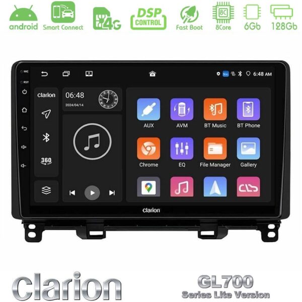 Clarion GL700 Lite Series 8Core Android ClarionOS 6+128GB Honda Jazz 2021-2025 Navigation Multimedia Tablet 9" Με Carplay & Android Auto - Image 1