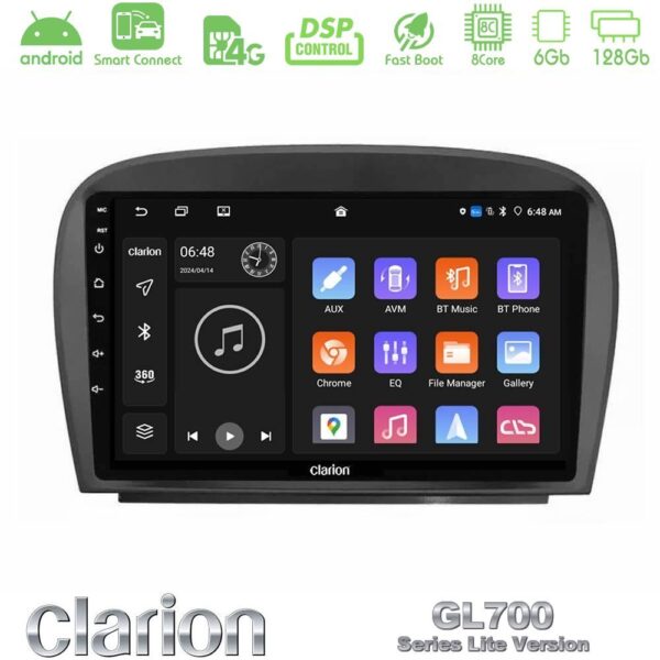 Clarion GL700 Lite Series 8Core Android ClarionOS 6+128GB Mercedes SL Class 2005-2011 Navigation Multimedia Tablet 9" Με Carplay & Android Auto - Image 1