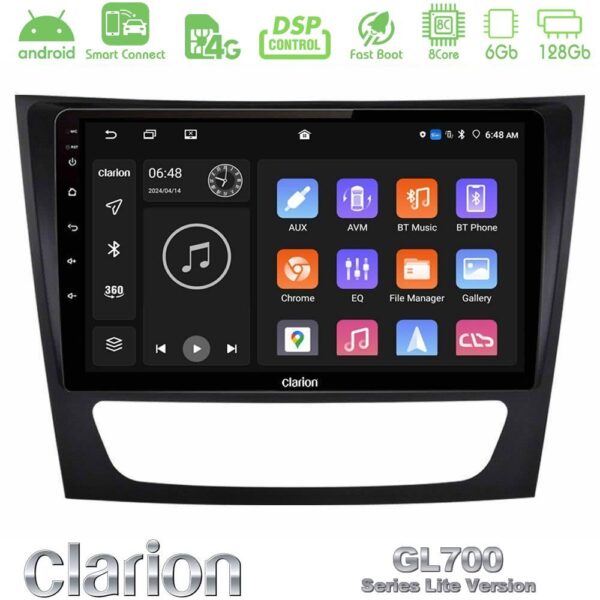 Clarion GL700 Lite Series 8Core Android ClarionOS 6+128GB Mercedes E Class / CLS Class Navigation Multimedia Tablet 9" Με Carplay & Android Auto - Image 1