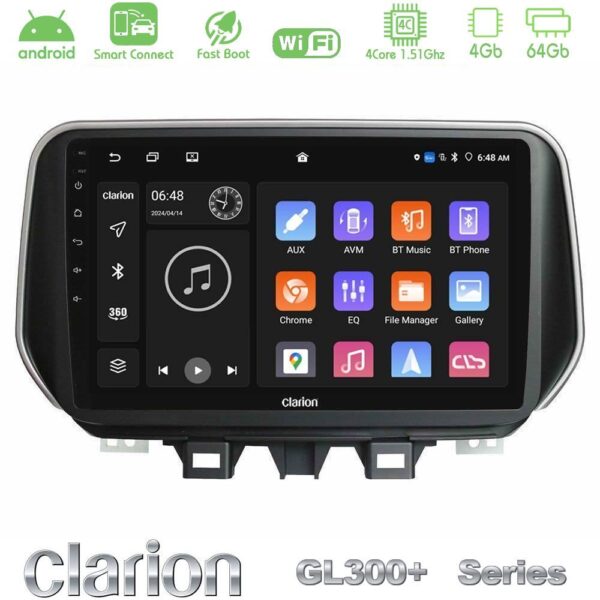 Clarion GL300+ Series 4Core Android ClarionOS 4+64GB  Hyundai ix35 Navigation Multimedia Tablet 10" - Image 1
