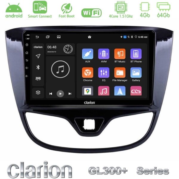 Clarion GL300+ Series 4Core Android ClarionOS 4+64GB  Opel Karl 2017-2019 Navigation Multimedia Tablet 9" - Image 1